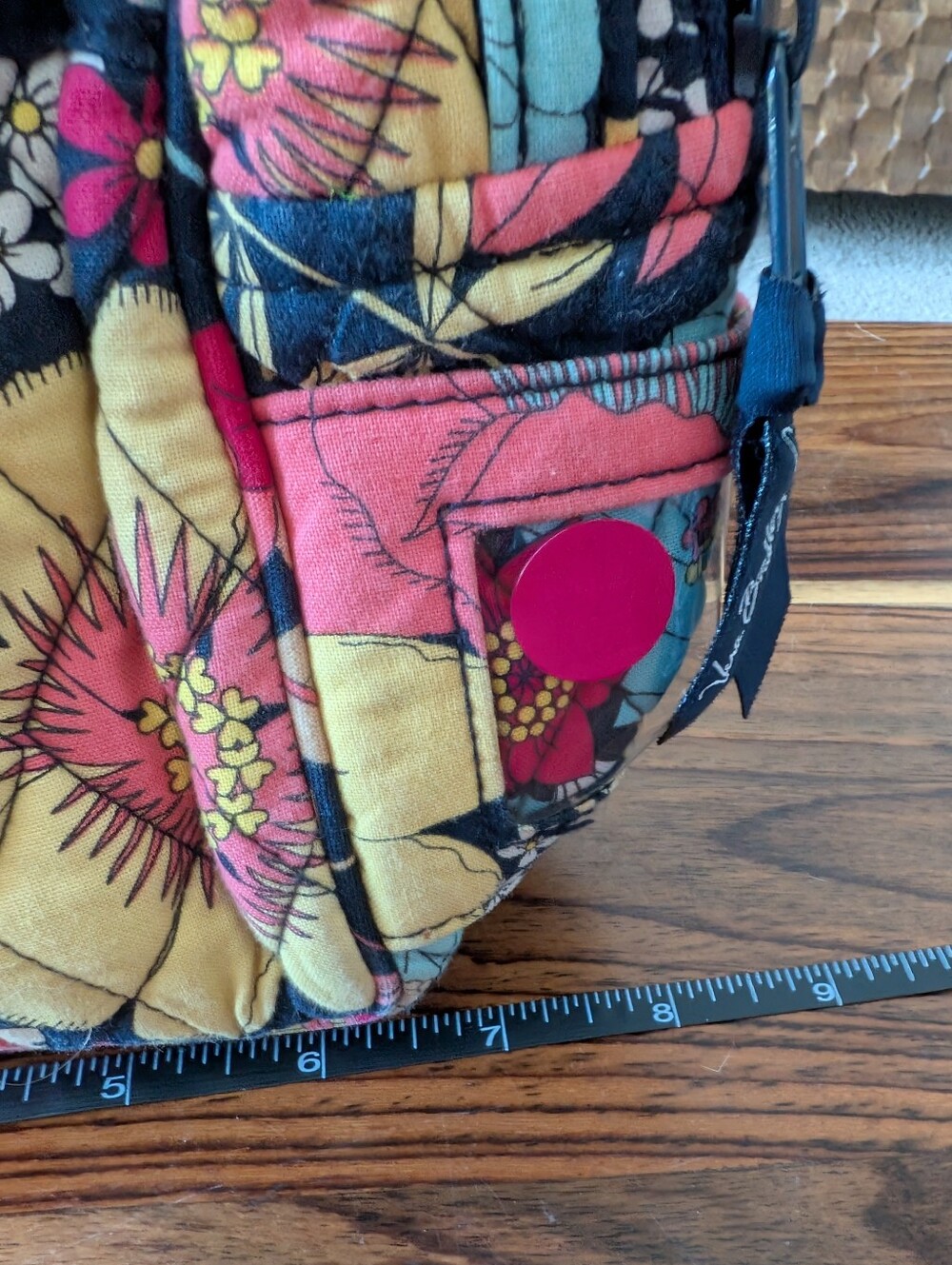 Vera Bradley Quilted Floral Lunch Bag Tote Compact Cosmetic Case Multi-Color - Picture 4 of 7